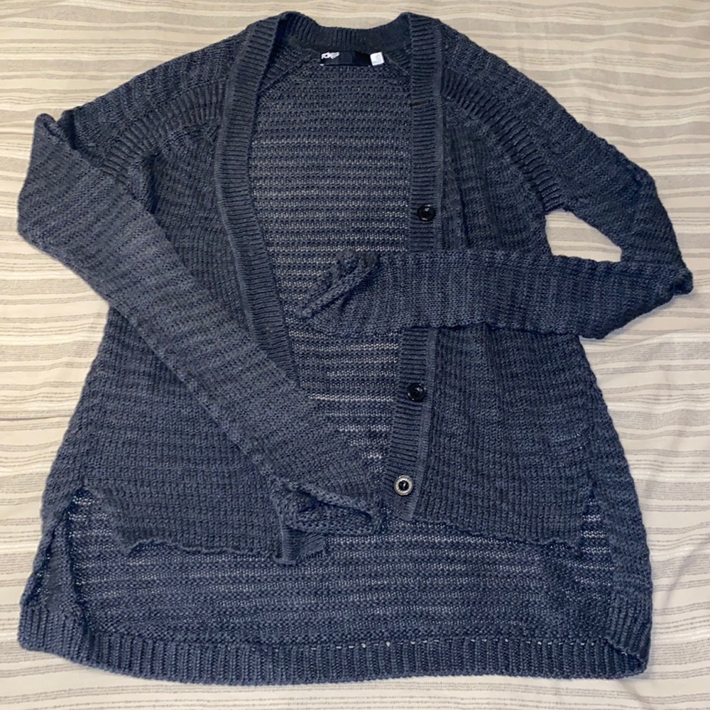 FOX RACING women’s gray knit cardigan! size XS